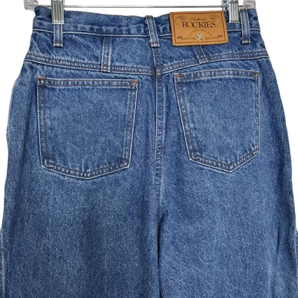 New Authentic Rockies Jeanswear Wide Leg High Rise Corduroy Side Panels Jeans Si